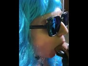 Preview 3 of Sexy MILF got solid load of jizz on her glasses! 😎