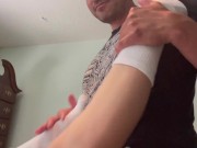 Preview 1 of Stepdad Bites  Feet After They Run Together