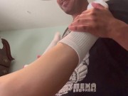 Preview 6 of Stepdad Bites  Feet After They Run Together