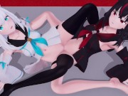 Preview 5 of 【MMD】白黒fbkで貝合わせ／fbk scissoring