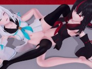 Preview 6 of 【MMD】白黒fbkで貝合わせ／fbk scissoring