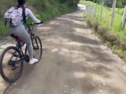 Preview 1 of Colombian with a big ass ends up fucking with her best friend on a bike ride.