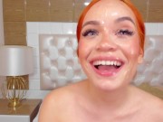 Preview 3 of My Stepdad gives me a Sloppy Blowjob and Face Fuck, until my whole face is covered in cum! Chloe