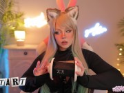 Preview 1 of ASMR CAT GIRL 3DIO EAR LICKING + SPITTING + AHEGAO - full video on Onlyfans