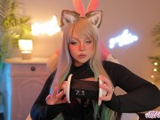Preview 3 of ASMR CAT GIRL 3DIO EAR LICKING + SPITTING + AHEGAO - full video on Onlyfans