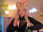 Preview 6 of ASMR CAT GIRL 3DIO EAR LICKING + SPITTING + AHEGAO - full video on Onlyfans