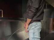 Preview 4 of Man pisses in the toilet and plays with his piss