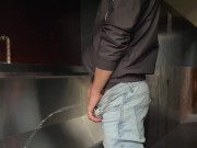 Preview 5 of Man pisses in the toilet and plays with his piss