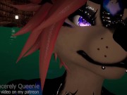 Preview 4 of Furry Futa fucks your throat while in a public hot bath - Yiff - VRChat - POV
