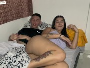 Preview 2 of masturbating with my stepsister - subtitled - bbw - in Spanish