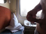 Preview 1 of Weekend trip train+hotel part2 (train masturbation)