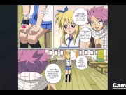 Preview 2 of Lucy Rides a Huge Cock Until They Cum Inside Her - Fairy Tail Hentai