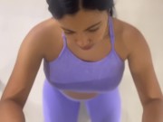 Preview 2 of My stepsister was looking for protein after the gym and swallowed my cum