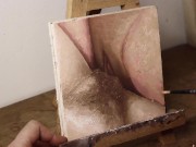 Preview 3 of JOI OF PAINTING EPISODE 110 - Thick Thigh Painting Close Up