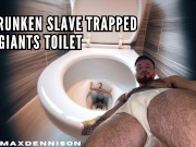 Preview 2 of Shrunken slave trapped in giants toilet
