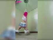 Preview 1 of College Girl Strip Tease Pole Dance