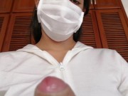 Preview 5 of Latex gloves and surgical mask fetish, cum swallow inside mask - Catalina Days