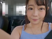 Preview 3 of Big eyes! Small & cute! 147cm Osaka mini gal①Blowjob & handjob while driving locally
