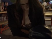Preview 4 of Exposing my tits all night at the bar!