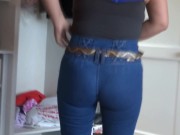Preview 6 of I show my big ass with my jeans on and my jeans down, they caress me and want to fuck me