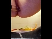 Preview 1 of MissLexiLoup trans female tight Rectums ass fucking butthole entry intense anal toy in rear chute A