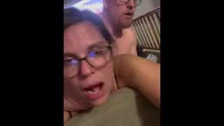 Husband let’s wife fuck her BF. creaming on studs big dick until cream pie!