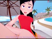 Preview 2 of Violet Parr having sex on the pool FULL POV | The Incredibles
