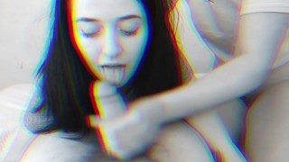 REALITY Sexy Ukrainian camgirls sucking cock - double blowjob, deepthroat & pussy licking 3D