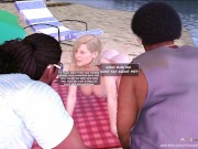 Preview 5 of Naughty Neighbour Part 5: Cheating Wife Threesome Fuck on Beach by 2 BBCs