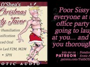 Preview 2 of Christmas Party Favor: AUDIO Sissy Public Femdom Embarrassed