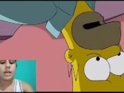 Preview 1 of Marge and Homer Simpson Hot Fucking and Facial uncensored hentai