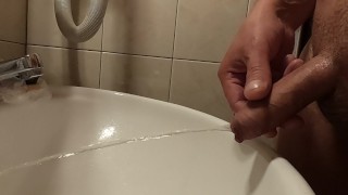 Weekend trip train+hotel part11 (hotel toilet pissing, masturbation and cumming)