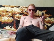 Preview 1 of Handsome 18-years-old fellow playng with sex-toys