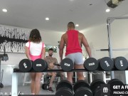 Preview 2 of Sexy Latina Pegs BBC BF & Gym Hunk - Dillon Diaz, Hatler Gurius - Biphoria