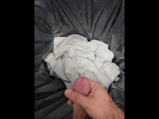 Preview 6 of Jerking off and cuming on my ex, the trash bag.