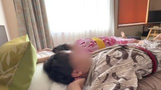 Cute girlfriend who is on her period uses her throat to serve her boyfriend♡Japanese amateur hentai