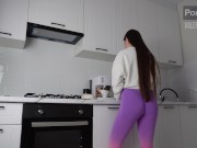 Preview 3 of Girl cheated with a neighbor to her husband right in the kitchen - cum inside. Valeria Sladkih