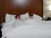 Preview 6 of Blonde Stepmom and Stepson Share Hotel Bed