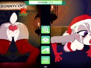Preview 3 of Christmas Judy Hopps Stuck in the Wall and takes Two Big Cocks