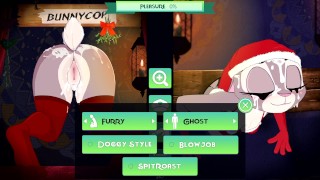 Christmas Judy Hopps Stuck in the Wall and takes Two Big Cocks