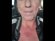 Preview 2 of Public masturbation with cucumber hot milf squirts