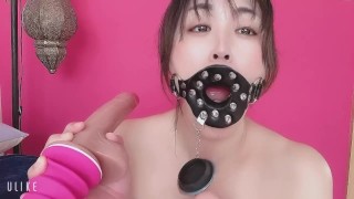 Japanese Gal's Anal is Teased by Big Dildo and Moans with Naughty Voice 💜