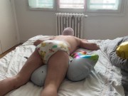 Preview 3 of Humping my diaper and a unicorn balloon looner