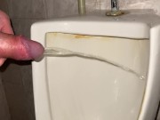 Preview 3 of Quick pissing in a public toilet close up