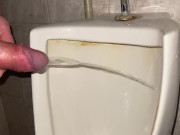 Preview 4 of Quick pissing in a public toilet close up