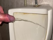 Preview 6 of Quick pissing in a public toilet close up