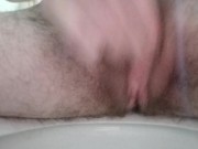 Preview 5 of Trans guy peeing then masterbating and squirting a bit