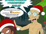 Preview 6 of Futurama Christmas comes to hentai with Amy and Leela