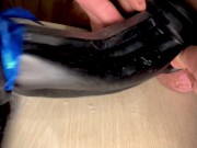 Preview 3 of The vibrating rubber tube sucked all the sperm out of the cock! 60FPS