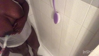 Masturbating with electric toothbrush